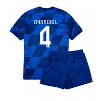 Maglie da calcio Croazia Josko Gvardiol #4 Seconda Maglia Bambino Europei 2024 Manica Corta (+ Pantaloni corti)